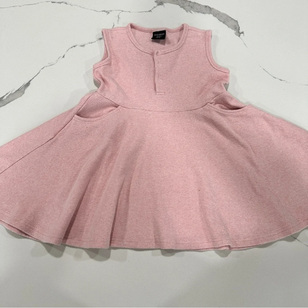 Little bipsy ribbed twirl dress pink girls 4t‎ 5t